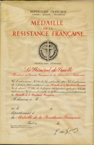 Diplôme vierge de la médaille de la Résistance, signé du général de Gaulle, président du CFLN © musée de l’ordre de la Libération / DR