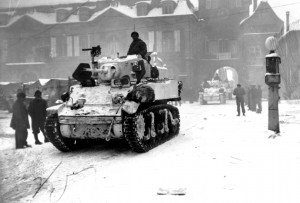 Char M5A1 de la 4ème compagnie, début 1945 © musée de l’ordre de la Libération / DR