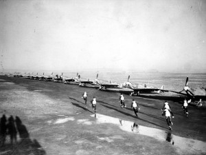 Le 340 squadron en alerte à Ayr (Ecosse), en novembre 1942 © musée de l’ordre de la Libération / DR