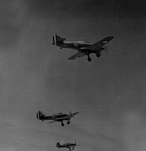 Les chasseurs Hurricane de l’escadrille française de chasse n° 1 © musée de l’ordre de la Libération / DR